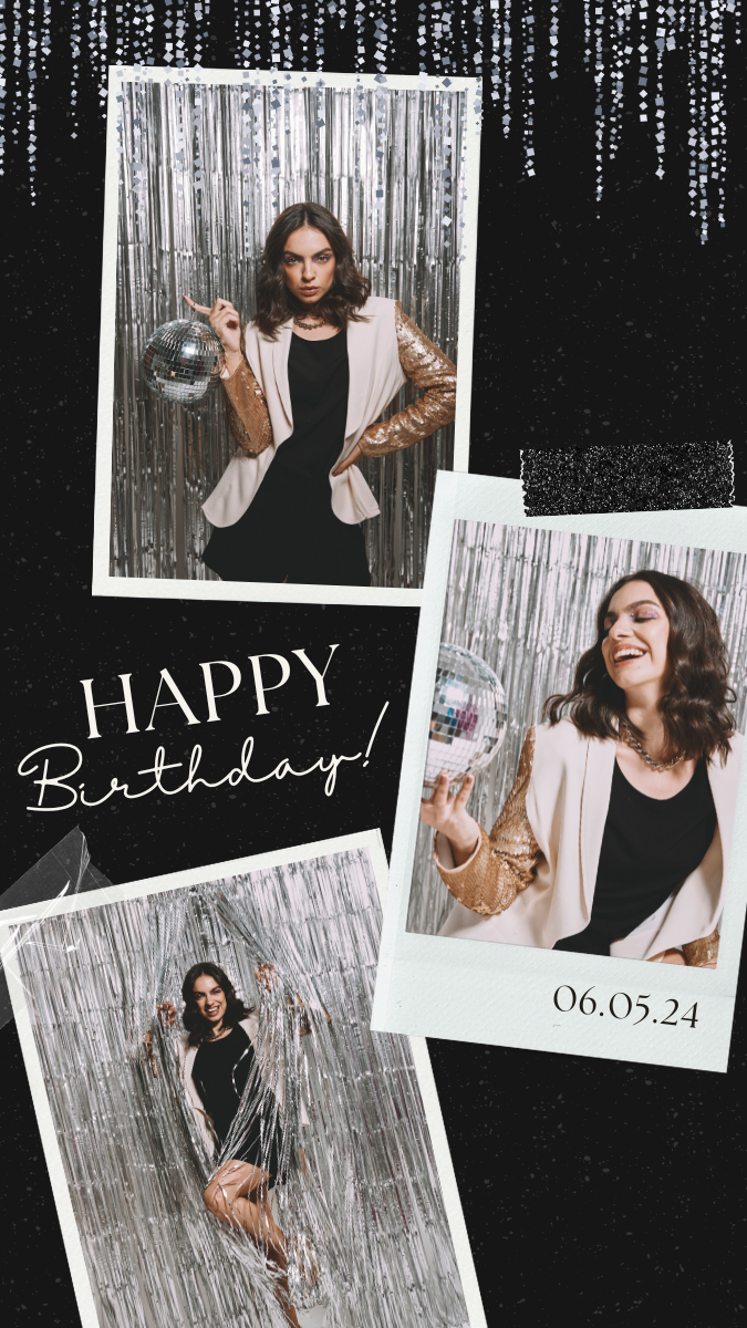 Birthday photo booth collage